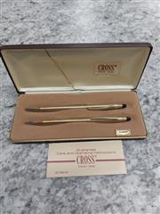 CROSS WRITING INSTRUMENTS 1/20 10KT GOLD FILLED PEN & PENCIL SET